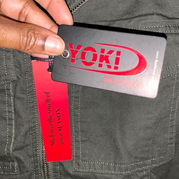 New Yoki Spring / Summer Parka Midi Jacket w/ Adjustable Sleeves, Size Small - Picture 4 of 7